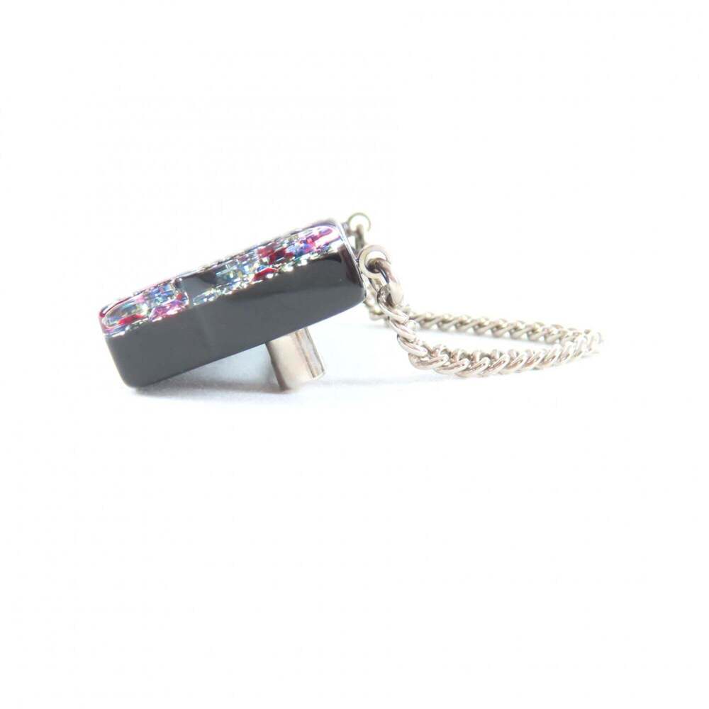 CHANEL Authentic Black Logo Brooch - Picture 5 of 8